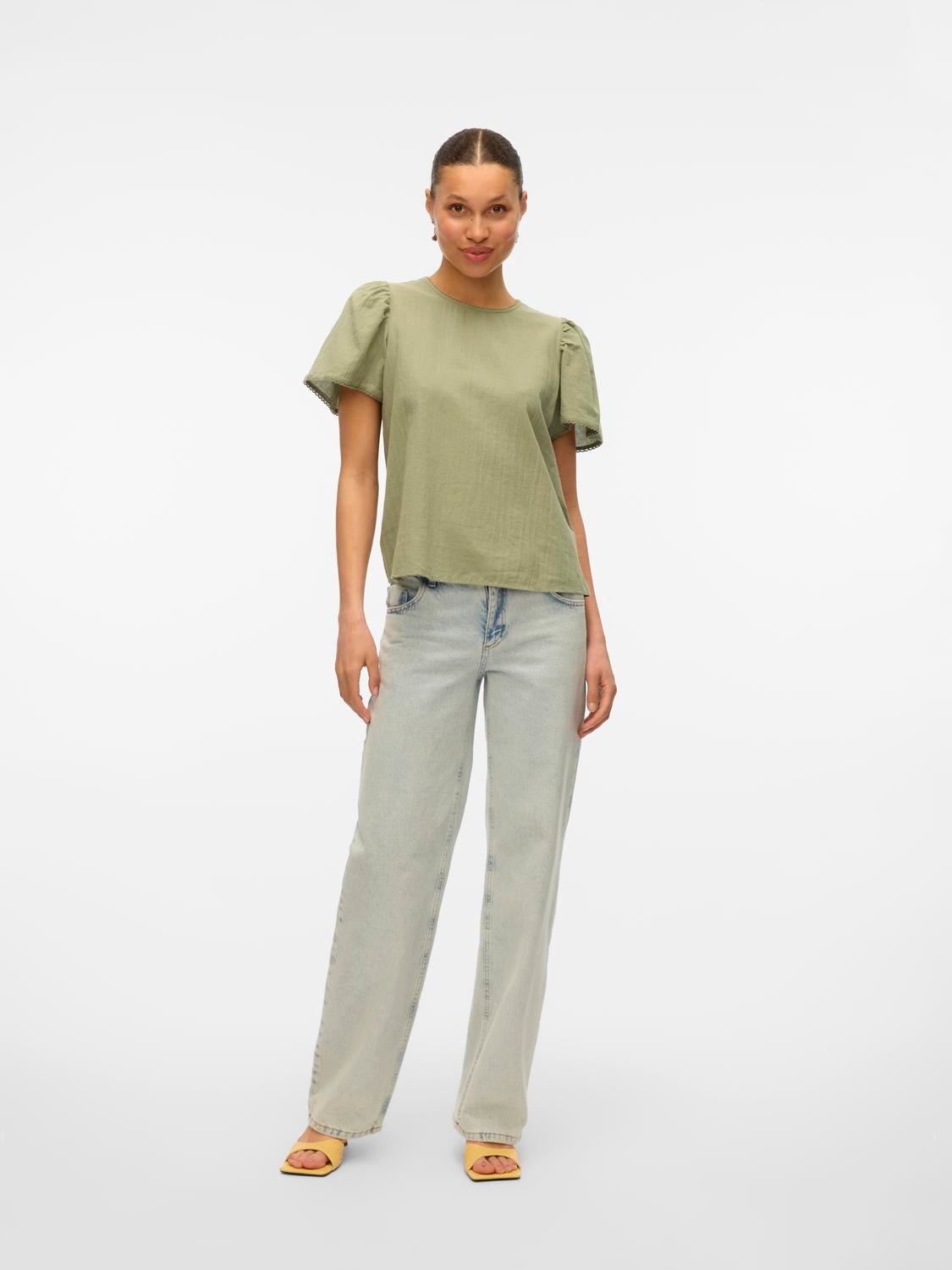 VMPRETTY Top - Hedge Green - VERO MODA & VILA Bergvik
